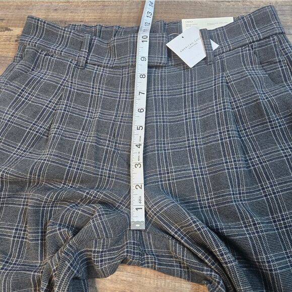 SoldNwt American Eagle Plaid Wide Leg Trousers Stretch women's size 4 reg gray - Picture 6 of 15